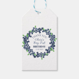 1. Geburtstagsparty Blueberry Baby Girl Geschenkanhänger