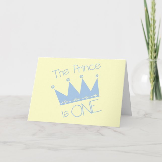 1. Geburtstagst-shirts und -geschenke Prinz-Crown Karte (Vorderseite)