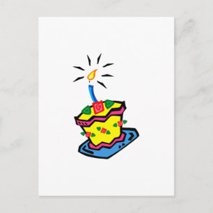 1. Geburtstagstorte Postkarte