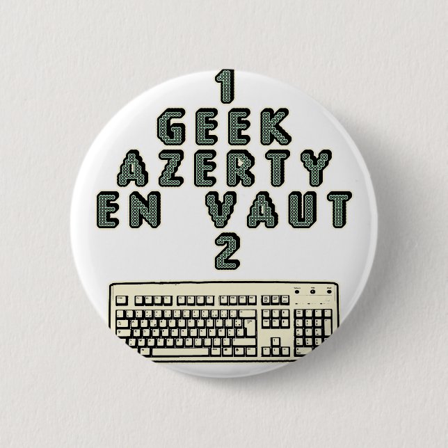1 GEEK AZERY davon ist 2 wert - motsTspiele Button (Vorderseite)