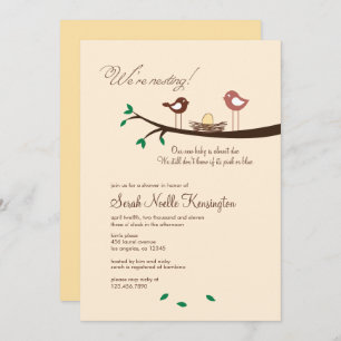 1 Gelbes Ei Nesting Birds Baby Shower Einladung