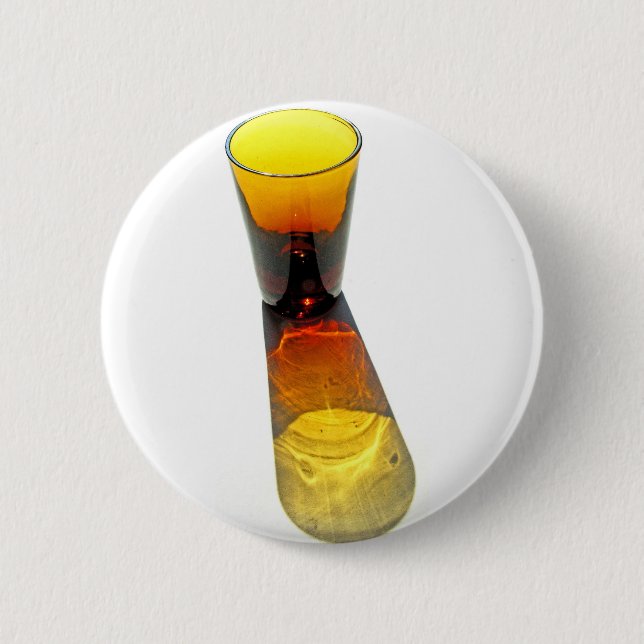 1 gelbes Goldcocktail-Schnapsglas Button (Vorderseite)