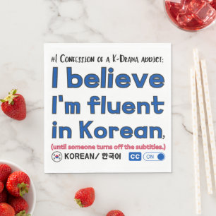 1. Geständnis eines K-Drama Addict Paper-Tellers Serviette