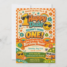 1 Glücklicher Typ Retro Vintage Stil 1. Geburtstag