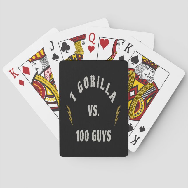 1 Gorilla gegen 100 Männer Spielkarten (Rückseite)