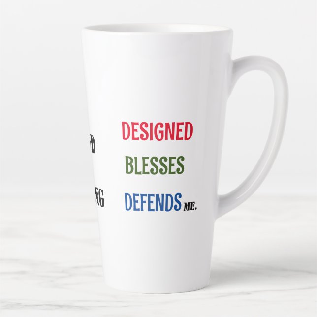 " 1 GOTT 1 KÖNIG GOTT ENTWICKELT ME" Kollektion Milchtasse (Rechts)