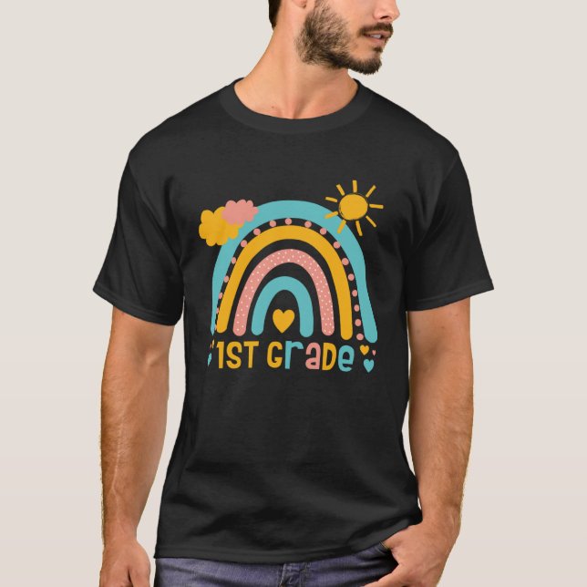 1 Grade rainbow eight graders class back to school T-Shirt (Vorderseite)