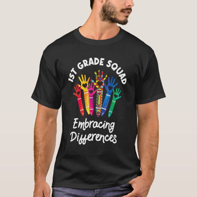 1. Grade Squad, die Differenzen zwischen Autismus  T-Shirt (Vorderseite)