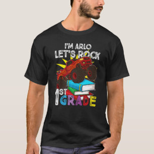 1. Grader Monster Truck Ich bin Arlo Let's Rock Fi T-Shirt