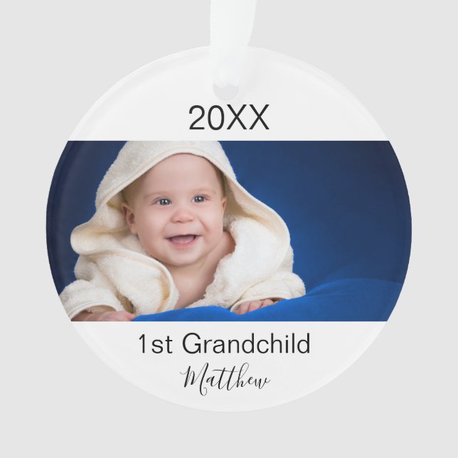1. Großeltern für Großkinder Foto Ornament (Vorderseite)