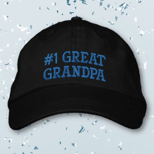 #1 Großer Opa bestickter Deckel Bestickte Baseballkappe