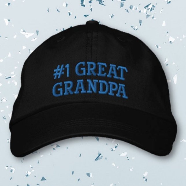 #1 Großer Opa bestickter Deckel Bestickte Baseballkappe (Von Creator hochgeladen)
