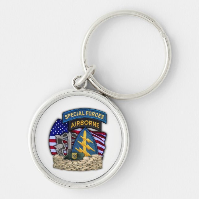 1. Gruppe der Spezialeinheiten grüne Berets Keycha Schlüsselanhänger (Vorne)