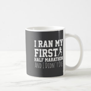 1. Halbmarathonläufer Lustiger Lauf Erster Kaffeetasse