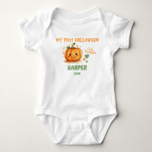 1. Halloween Glücklicher Süßer Kürbis Bodysuit Baby Strampler