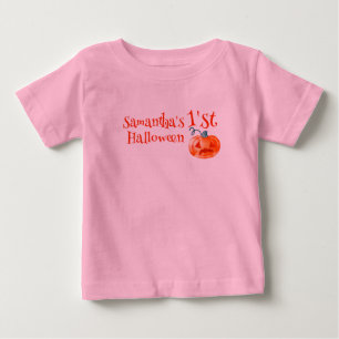 1. Halloween-Kürbis niedlich Baby T-shirt