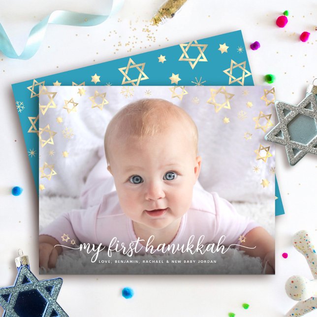 1. Hanukkah Foto Gold Star der David Card (Von Creator hochgeladen)