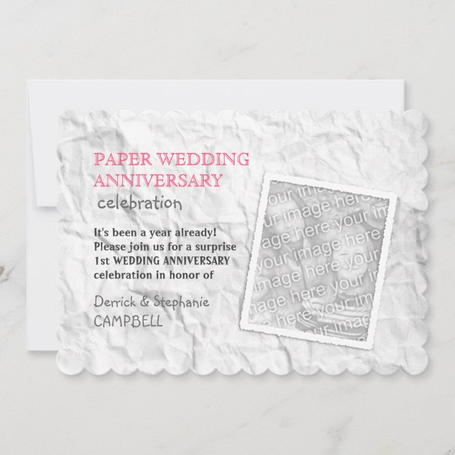 1. Hochzeitsfeier Einladung (Vorderseite)