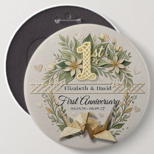 1. Hochzeitsjubiläum Geschenke für Brautpaare Papi Button