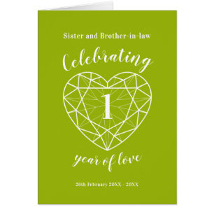 1. Hochzeitstag 1 Jahr Liebe peridot