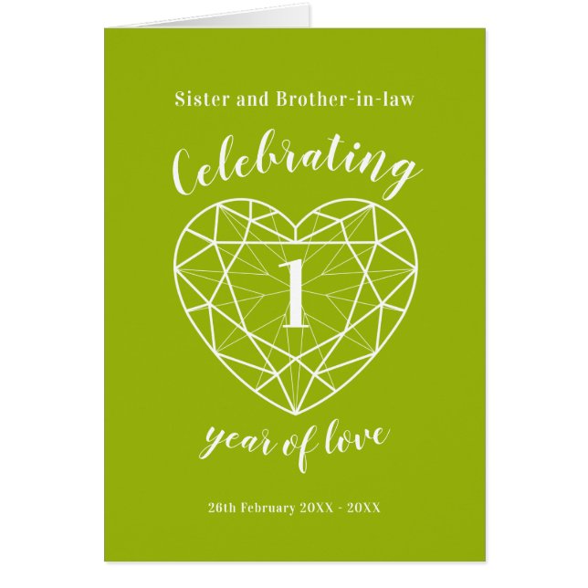 1. Hochzeitstag 1 Jahr Liebe peridot (Vorne)
