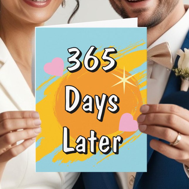 1. Hochzeitstag ein Jahr später Karte (Von Creator hochgeladen)