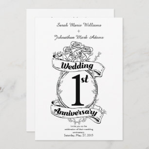 1. Hochzeitstag Einladung