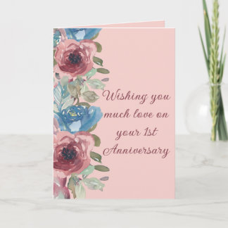 1. Hochzeitstag-Karte für Paare Feiertagskarte