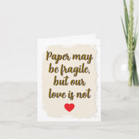 1. Hochzeitstag Karte Papier zuerst