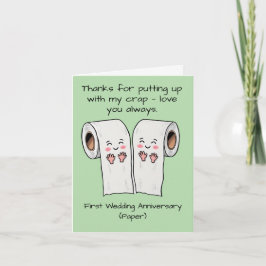 1. Hochzeitstag Karte Papier zuerst