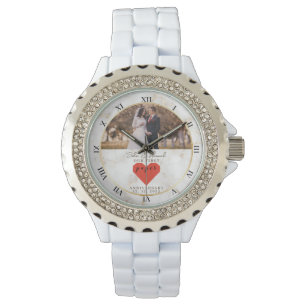 1. Hochzeitstag Personalisierte Papier-Hochzeit Armbanduhr