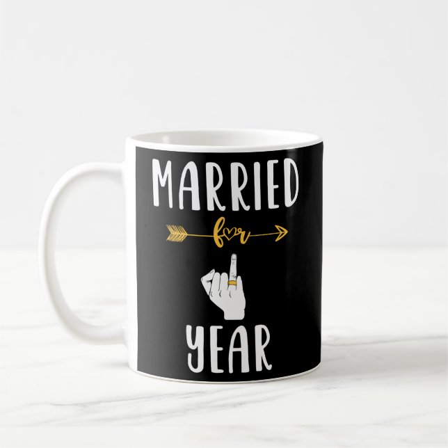 1. Hochzeitstag Verheiratetes Ehemann Kaffeetasse (Links)