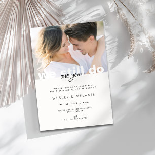 1. Hochzeitstag - Wir tun es immer noch Foto Einladung