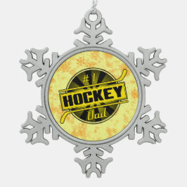 1 Hockey Vater Weihnachtsbaum Snowflake Ornament