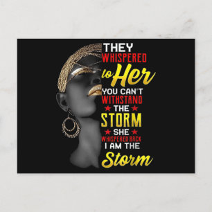 1 I Am The Strong African Queen Girls Black Histor Einladungspostkarte