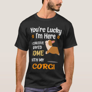 1 Ich hätte mit Corgi zu Hause bleiben können T-Shirt