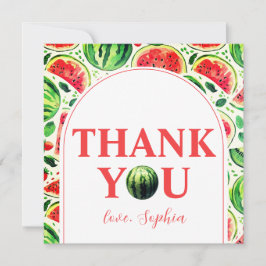 1 in A Melon Watermelon 1. Geburtstag Dankeskarte