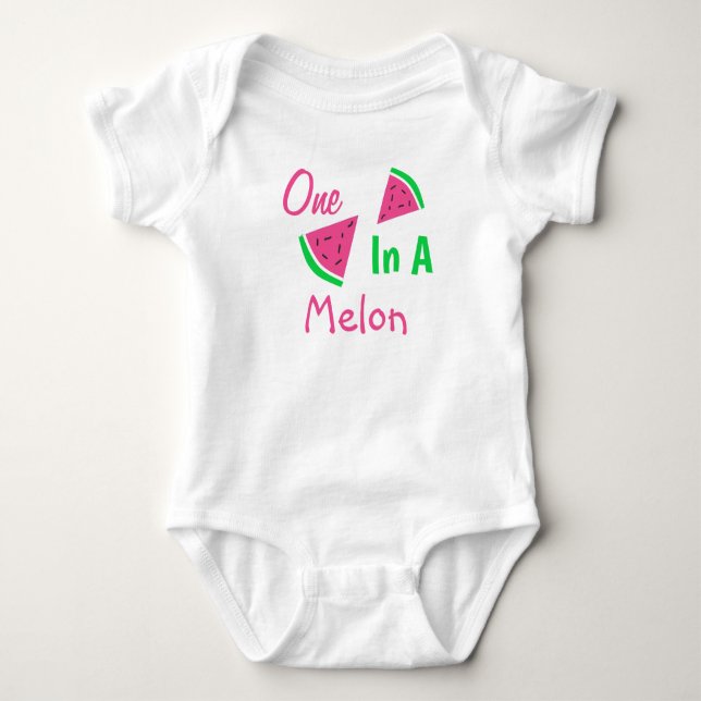 1 in einem Melon 1. Geburtstag Baby Strampler (Vorderseite)