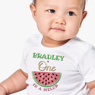 1 in einem Melon 1. Geburtstag Baby T-shirt