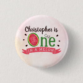 1 in einem Melon 1. Geburtstag Button