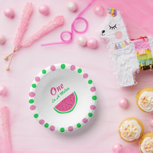 1 in einem Melon 1. Geburtstag Pappteller (Party)