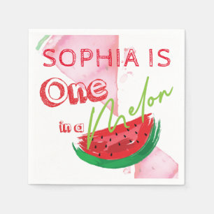 1 in einem Melon 1. Geburtstag Serviette