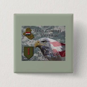 1. Infanterie Div Irak Combat Veteran Button