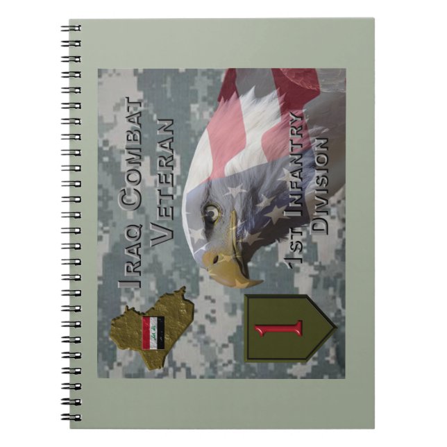 1. Infanterie Div Irak Combat Veteran Notizblock (Vorderseite)