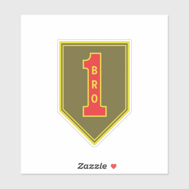 1. Infanterie Division Patch Big Red One Aufkleber (Blatt)