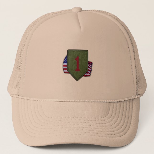 1. Infanterie-Division veterans vietnam vet Hat Truckerkappe (Vorderseite)