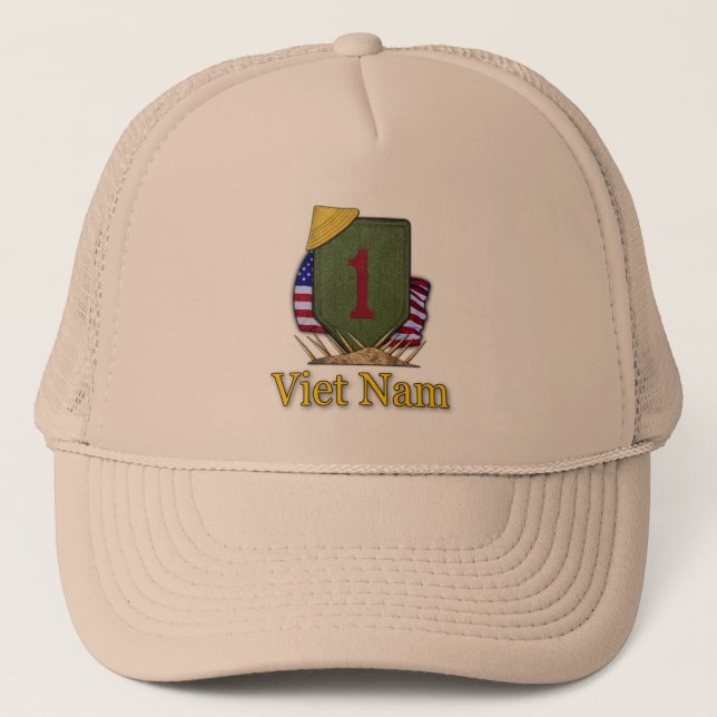 1. Infanterie-Division veterans vietnam vet Hat Truckerkappe (Vorderseite)
