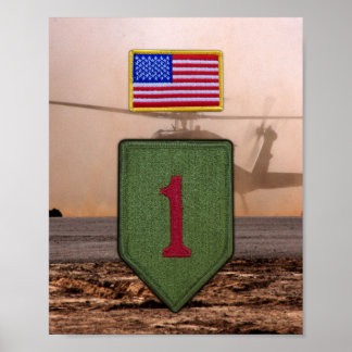 1. Infanterie-Division Vietnam War Patch Print Poster