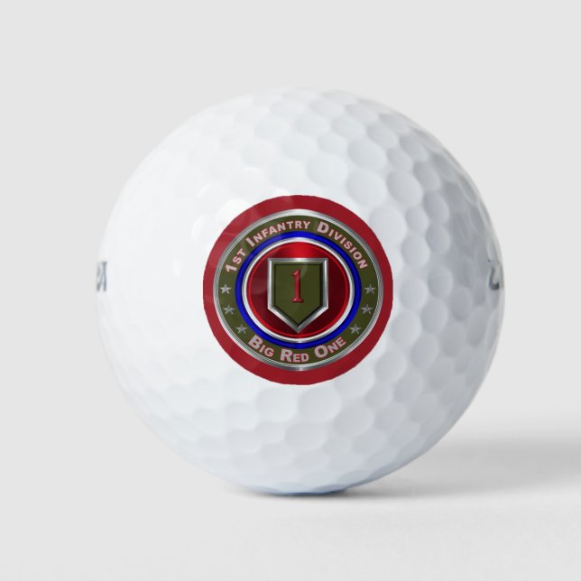 1. Infanterieabteilung "Big Red One" Golfball (Vorderseite)