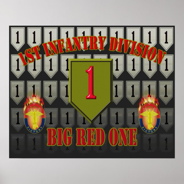 1. Infanterieabteilung "Big Red One" Poster (Vorne)
